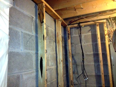 Basement Wall Insulation Before